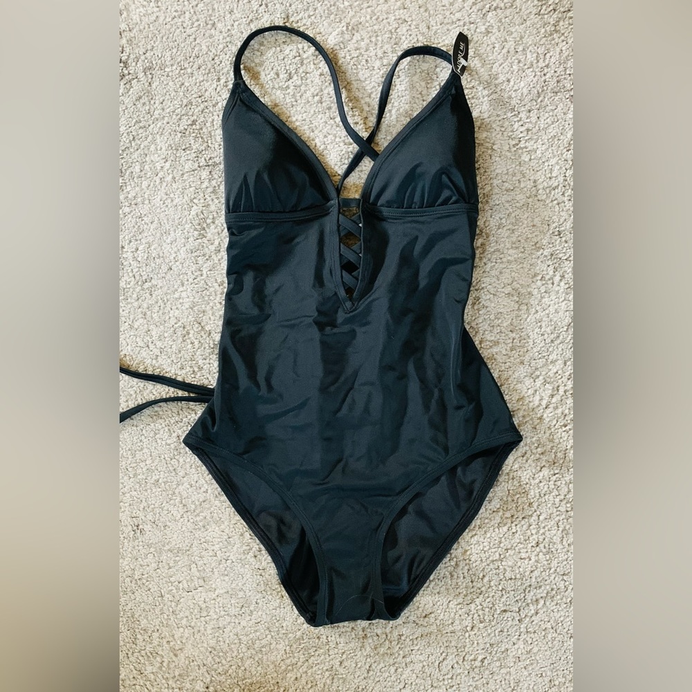 Adore Me Kallah one piece black bathing suit-size S